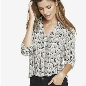 Express portofino snake print top